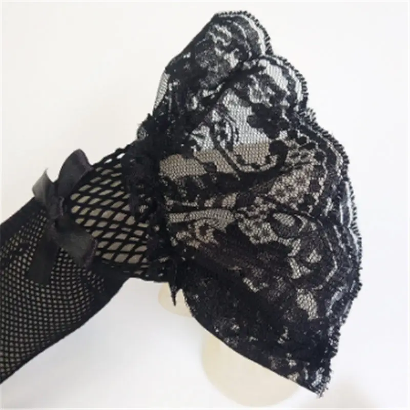 1 пара Детские сетчатые перчатки с искусственным жемчугом|Женские перчатки| |