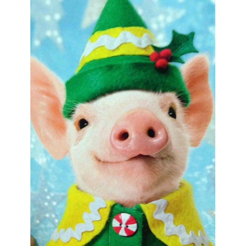 

Diamond Painting Kit Animal Pig, 5D DIY Full Diamond Embroidery, Round/square Diamond Mosaic, Art Cross Stitch Stickers