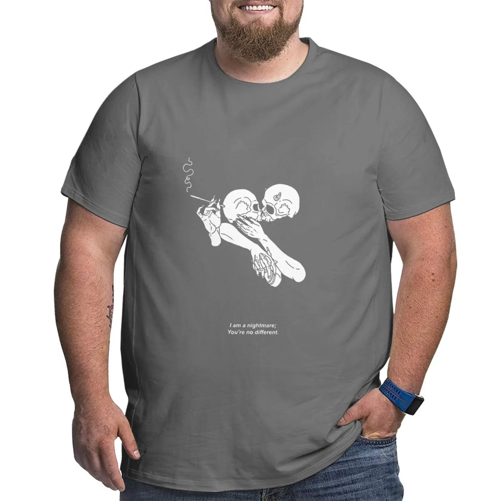 

Big Size Men's T-Shirt Cotton Tees Tops Plus Size Multi-colour1