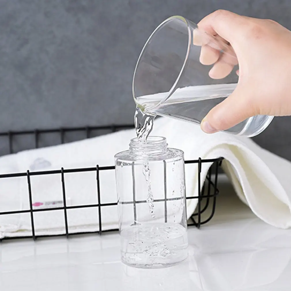 

2455 Press-to-take Dispensing Bottle Press-type Makeup Remover Water Bottle Transparent Portable Bottle