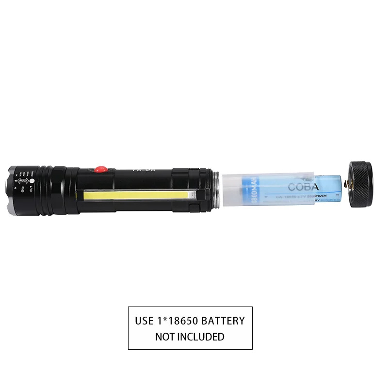 Мощный светодиодный фонарик T6 из алюминиевого сплава с фокусировкой 5 режимов