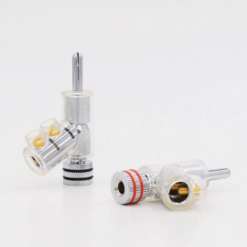 BA1403 HIFI Hi-End Rhodium Plated Lockable Speaker Cable Banana Plug Connector Wire 8Pcs | Электроника
