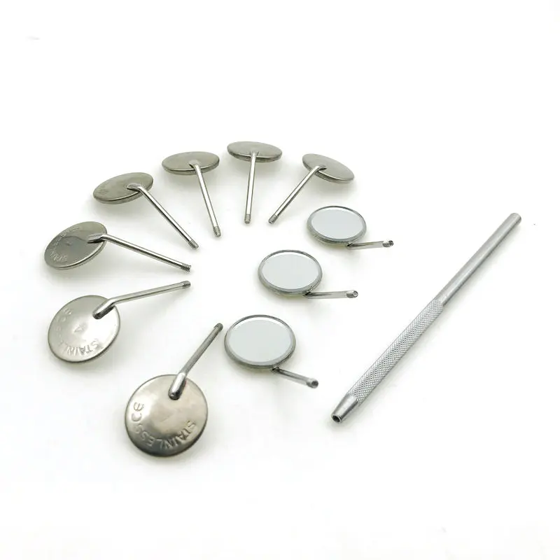 Зеркало стоматологическое из нержавеющей стали с ручкой комплект для гигиены