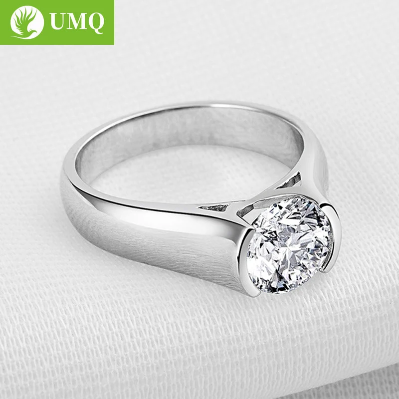 

UMQ 100% 925 Sterling Silver 8mm High Carbon Diamond Wedding Rings For Women Sparkling Engagement Party Fine Jewelry Wholesale