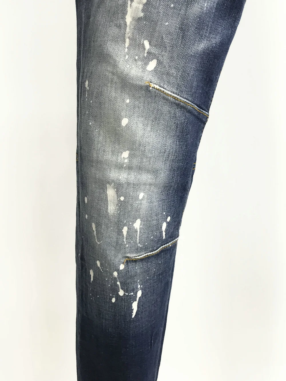 New DSQUARED2 Men's/Women's Ripped Jeans, Fashion Washed Frayed Patch, Paint Made Old Stretch Pants
