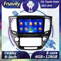 fnavily 9 android 11 car audio for toyota crown video dvd player car radio stereos navigation gps dsp bt 5g 2015 2018