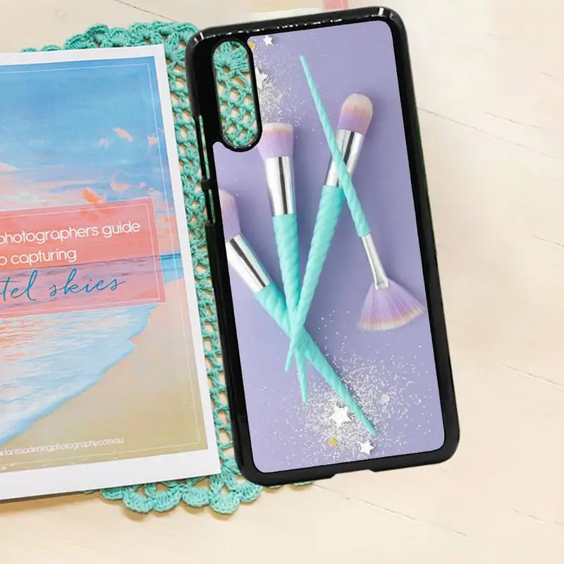

Beautiful Girl's Makeup Brush Phone Case PC for iPhone 11 12 pro XS MAX 8 7 6 6S Plus X 5S SE 2020 XR