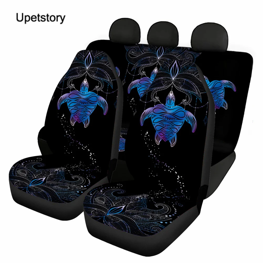 

Upetstory Washable Car Seat Covers Hawaii Turtle Plumeria Design Slip-Resistant Autos Front and Back Seat Protector Case 4pcs