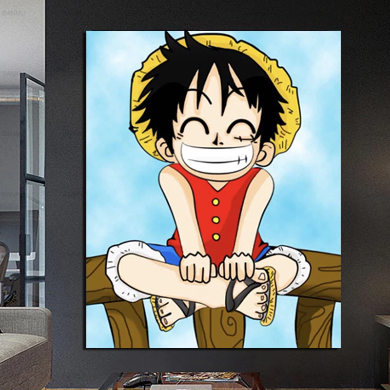 HD принты в скандинавском стиле аниме One Piece Luffy картины Домашний Декор настенная