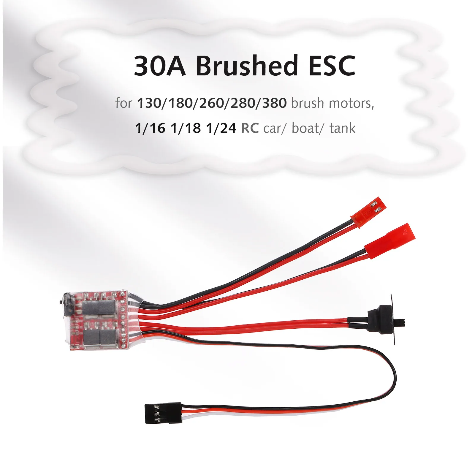 2 шт. RC автомобиль 30A ESC Матовый передний обратный тормоз двухсторонний контроллер