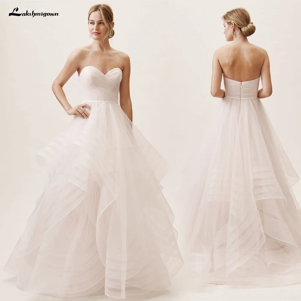 Женское свадебное платье с открытыми плечами lakshmidress Тюлевое пляжное открытой