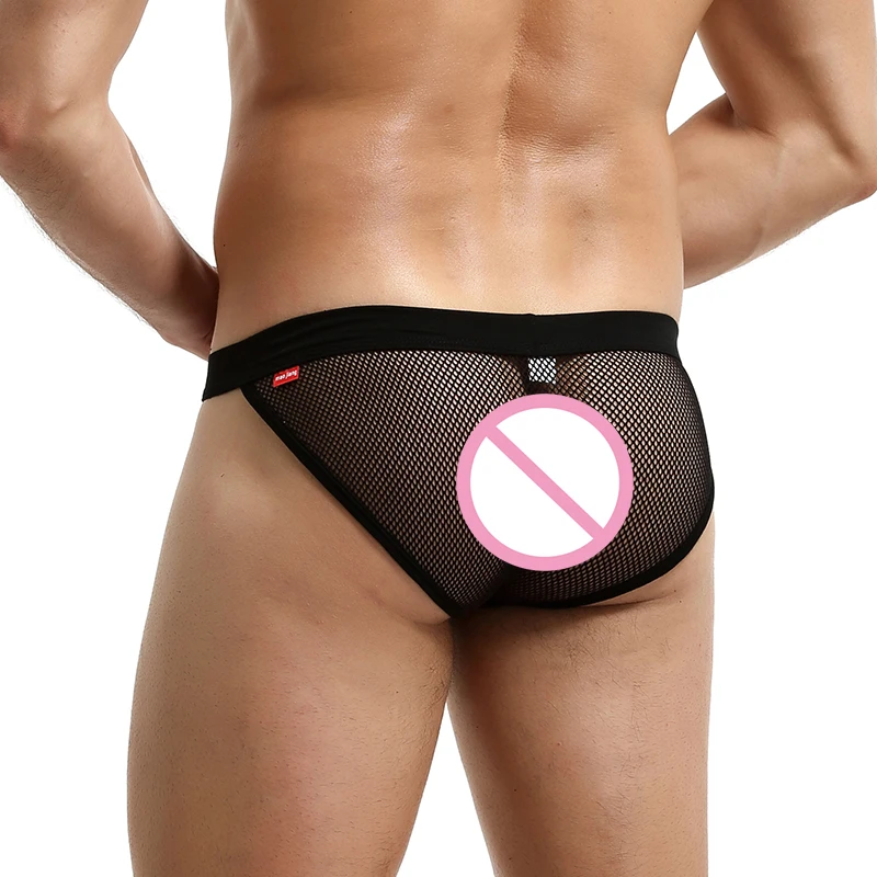 

Sexy Mens Briefs Jockstrap Lingerie Mesh Fishnet Transparent Underwear Cueca Gay Panties Tanga Hombre Sexy Porno Thongs Bikini