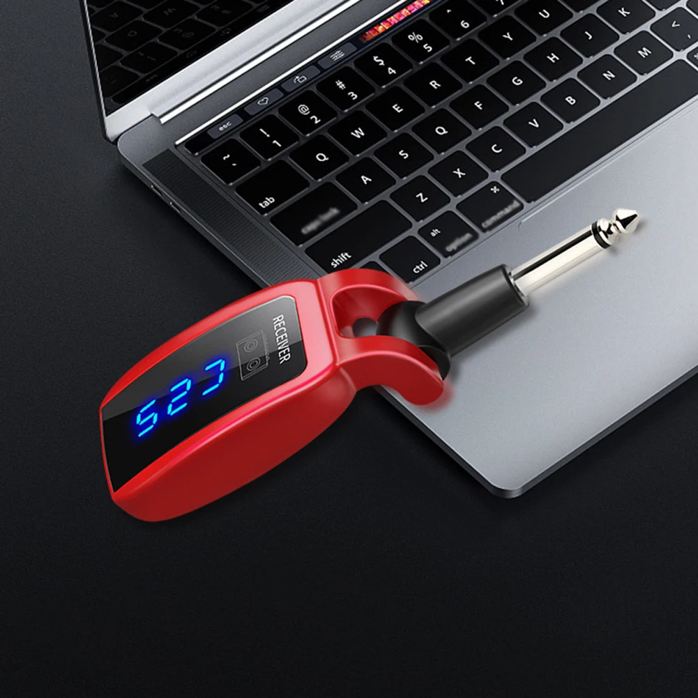 

Wireless Guitar Transmitter Receiver Set USB Rechargeable Electric Guitar Bass LED Pick Up with Stable Transmission Performance