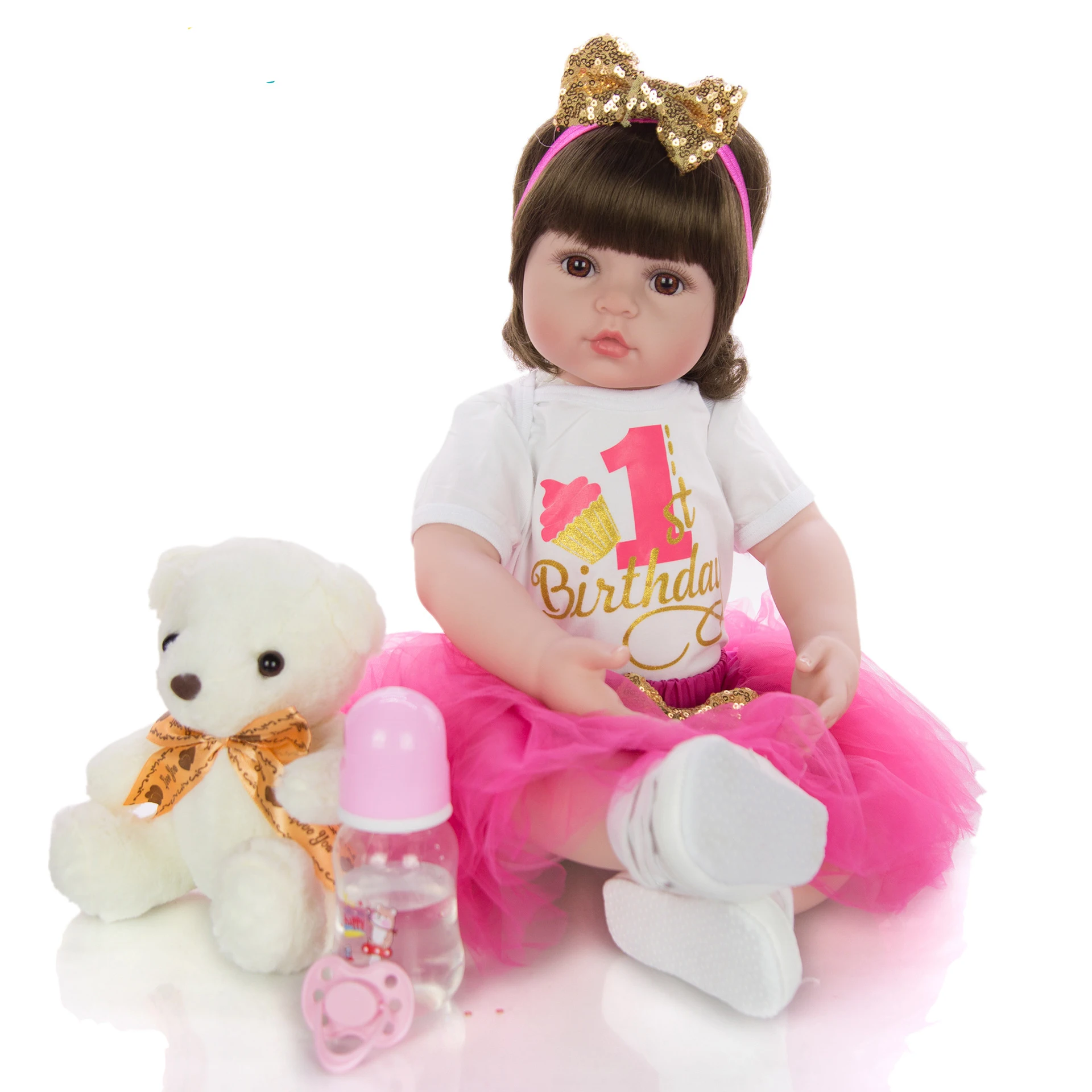 

KEIUMI Bebe Reborn Real Menina, мягкие силиконовые куклы Reborn Baby, подарки на день рождения, модная Кукла принцессы для малышей, игрушки, подарок 60 см