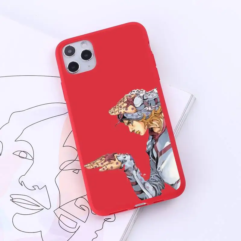 

Manga JoJo's Bizarre Adventure anime Phone Case Candy Color for iPhone 6 7 8 11 12 s mini pro X XS XR MAX Plus