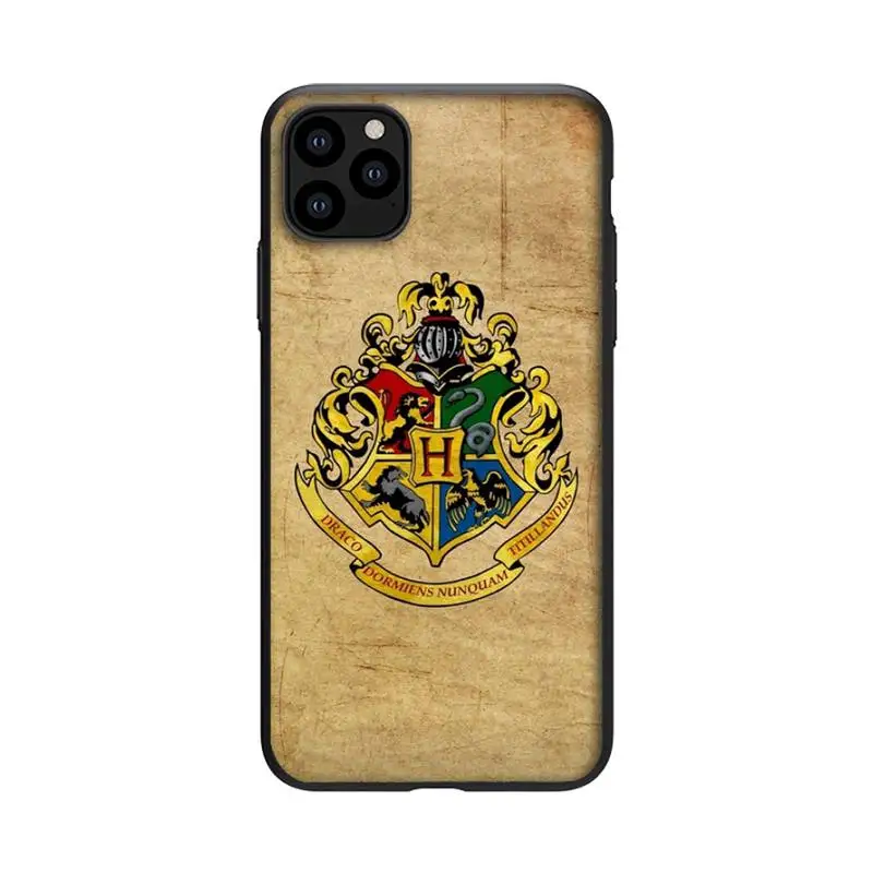 

Hufflepuff Ravenclaw Slytherin Phone Case For Black-Iphone 5s 6 6s 7 8 11 12 X Xs Xr Pro Plus Max Mini Fundas Cover