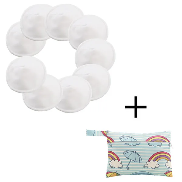 [Simfamily] 10 шт. бамбука груди площадку Вкладыши в бюстгальтер для мамы Водонепроницаемый моющиеся Кормление Pad бамбуковые многоразовые вкладыши колодки - Цвет: E