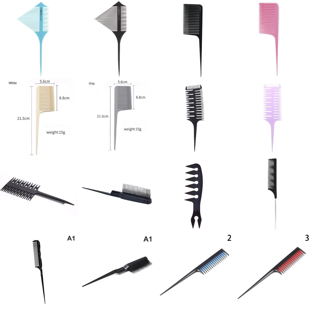 

Расческа для волос для подсвечивания, расческа из АБС-пластика для волос, для окрашивания, отдельный отсек, 1 шт.