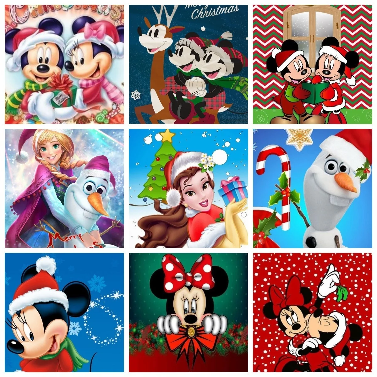 

Disney Christmas Diamond Painting Cartoon Mickey Mouse Embroidery Cross Stitch Rhinestone Christmas Mosaic Home Decor Gifts