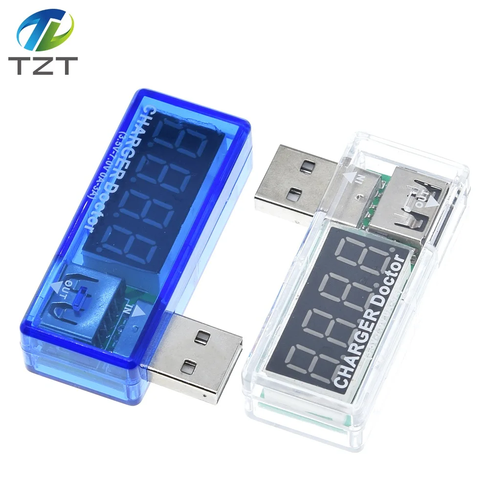 Цифровой USB-тестер напряжения измеритель и силы тока для мобильного телефона с