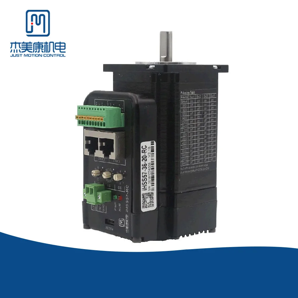 JMC nema 23 2-фазный 2Nm 4.5A встроенный шинный шаговый двигатель IHSS57-36-20-RC