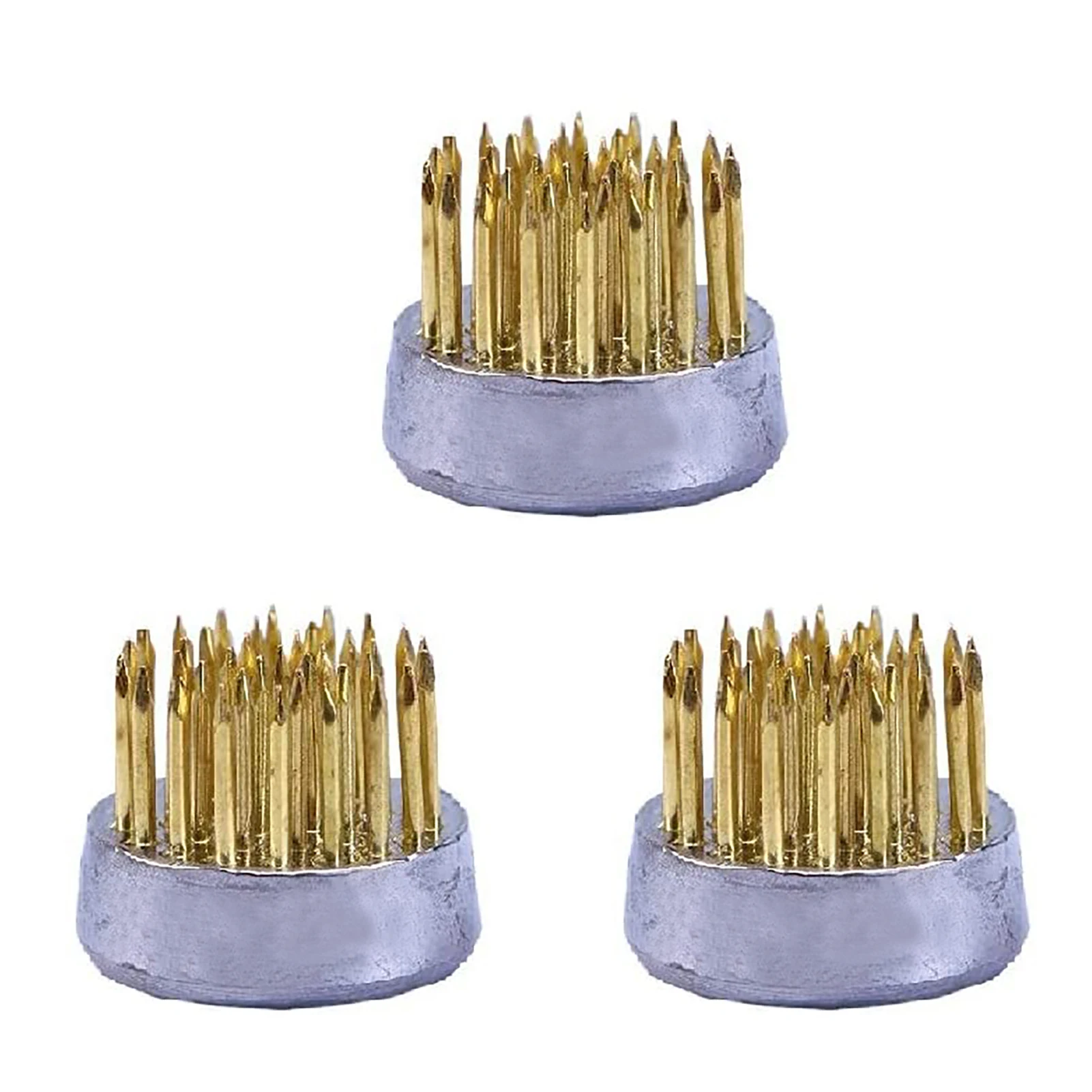 

3pcs Round Ikebana Kenzan Flower Arranging Frog Flower Fixed Tools Spiky Frog Flower Arrangement Supply For Plants Garden Tool