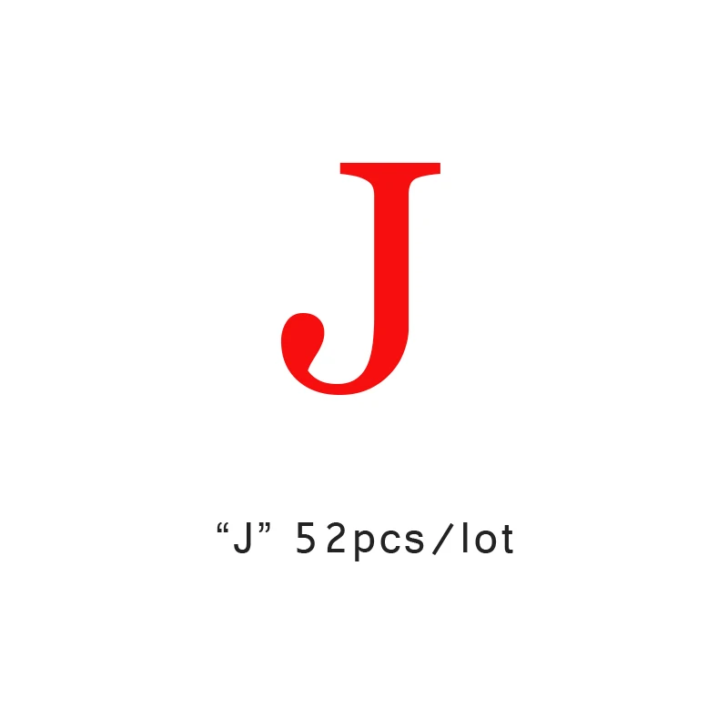 J YHBZRET 52pcs 10mm Square Wooden Beads Alphabet Letter Spacer Loose Bead Jewelry for Making Wooden Bracelet DIY accessories - Цвет: J