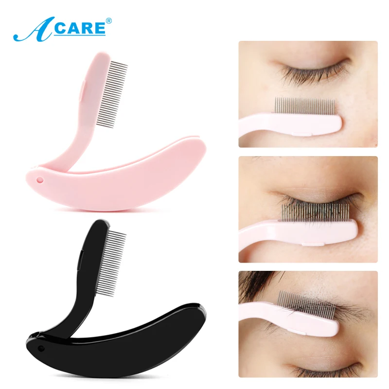 

ACARE New Eyelash Curler Beauty Makeup Lash Separator Foldable Metal Eyelash Brush Comb Mascara Curl Beauty Makeup Tool