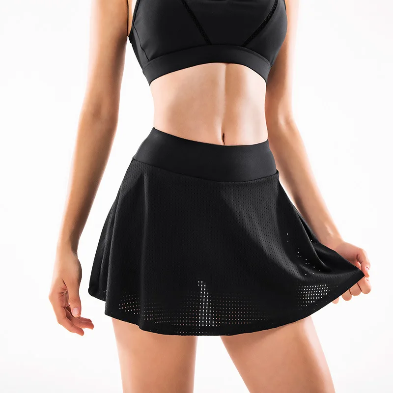 

Sports Tennis yoga Skorts Fitness Short Skirt Badminton breathable Quick drying Women Sport Anti Exposure Tennis Skirt