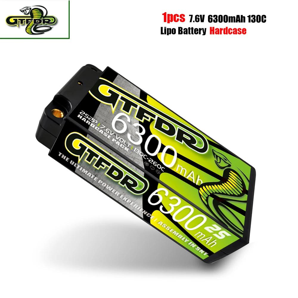 gtfdr lipo battery 2s short hv 76 v 6300mah 130c 5mm bullet competition короткий комп