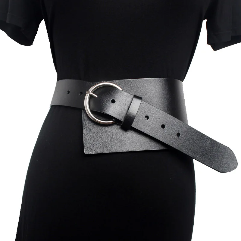 

Women Luxury Genuine Leather Waist Corset Belt cummerbund Female Dress Belts Decorate waistband Accessory