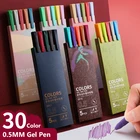 Ручки гелевые, 0,5 мм, 5 шт.кор., в стиле ретро, темно-красныезеленыекоричневыесиние, черные, 0,5 мм