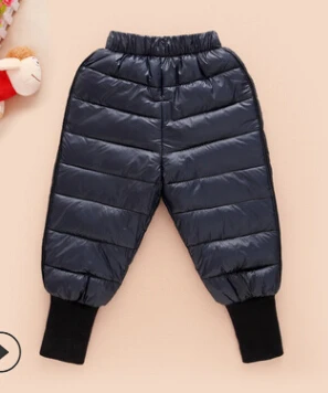 Pudcoco/зимние теплые плотные штаны для малышей; Детские хлопковые пуховые штаны для мальчиков и девочек; флисовые водонепроницаемый стеганый брюки; Верхняя одежда для детей