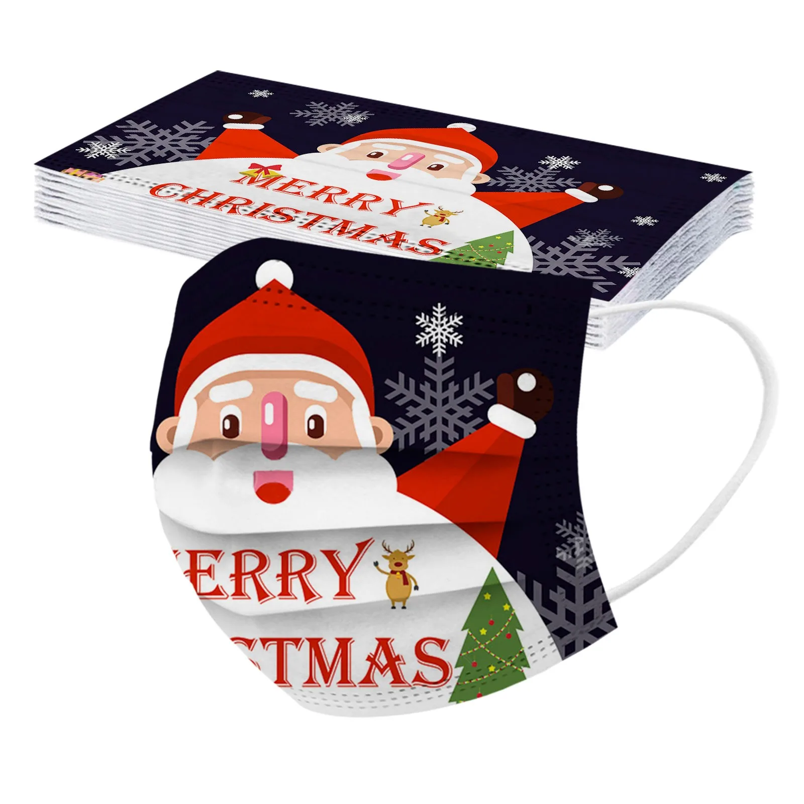 10 шт. рождественские шапки для взрослых одноразовые маски рта защитная маска