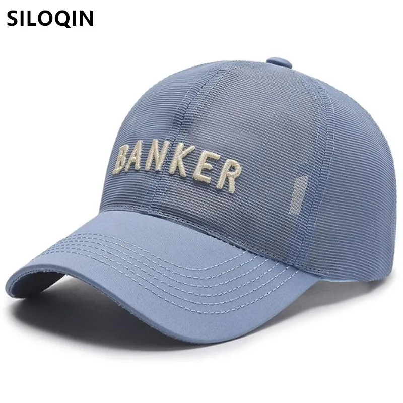 

SILOQIN Summer Women's Hat Adjustable Size Men's Breathable Mesh Baseball Cap Casual Sports Caps Snapback Cap Bone Fishing Caps