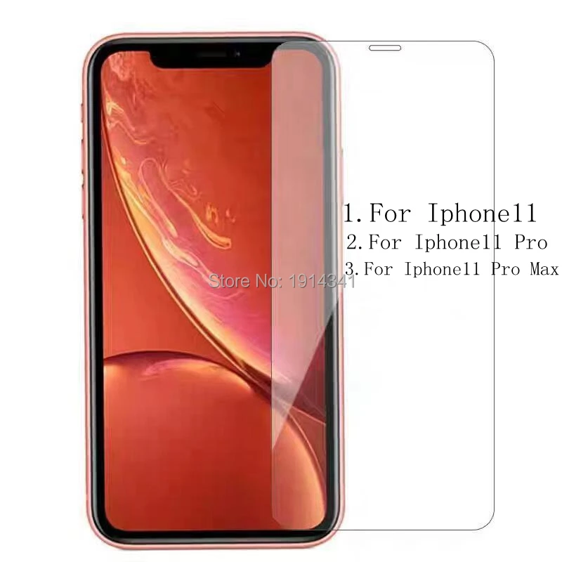 100 шт./лот прозрачная пленка из закаленного Стекло Экран протектор для iphone 11 pro max 5