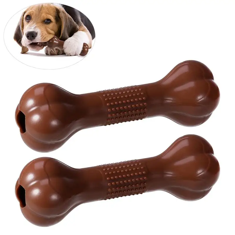 

UEETEK 2pcs Pet Dog Bone Toy Durable PVC Chew Toys for Aggressive Chewers Training