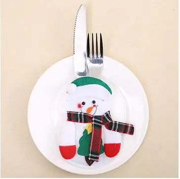 2020 новогодний Рождественский набор ножей вилка Столовые приборы юбка брюки Navidad