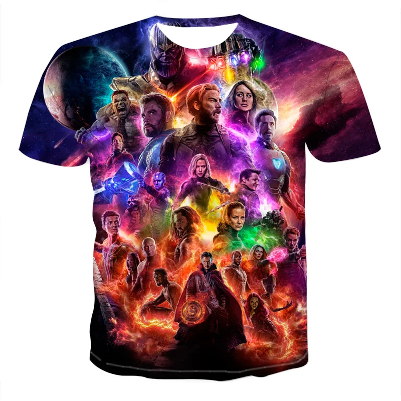 2019 новая футболка с круглым вырезом 3d принтом супергероя США для косплея Мужская