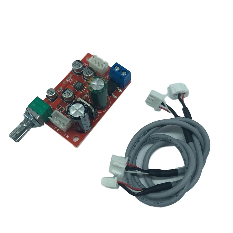 

AD828 Stereo Preamp Power Amplifier Board Preamplifier Module Supply Power DC 8-24v AC 5-16V Microphone Preamplifier