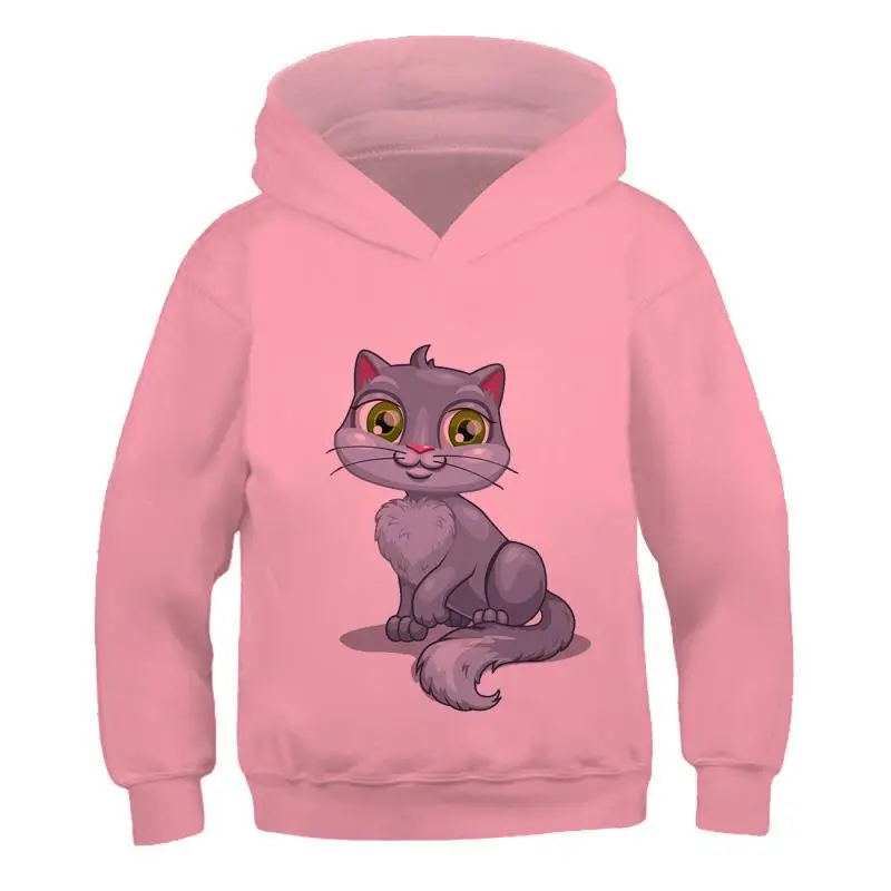 

Cat Kawaii Animal printed Girl Hoodie Boys Clothes Kids Baby Sweatshirts Fashion Casual Harajuku Children Pullover autumn Winter
