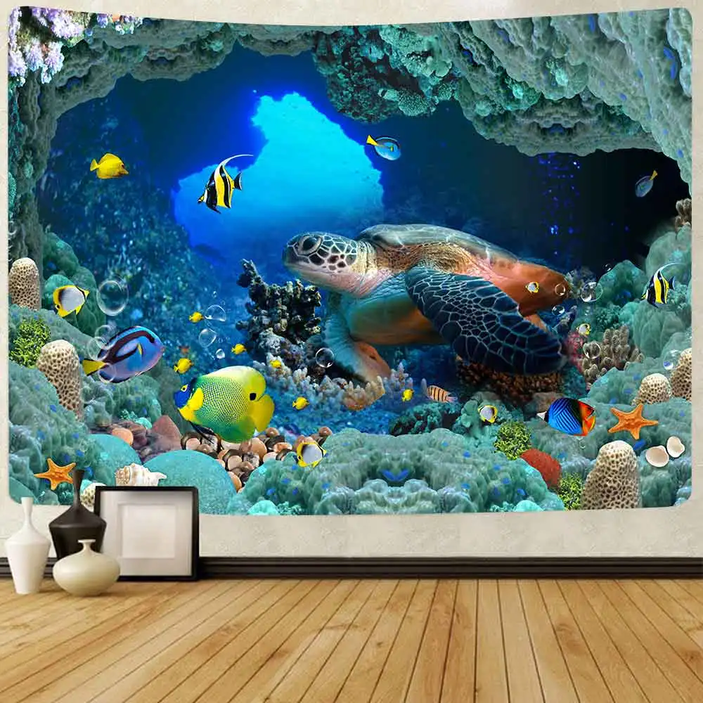 Летний Пляжный гобелен Simsant кокосовое дерево морская волна настенный для