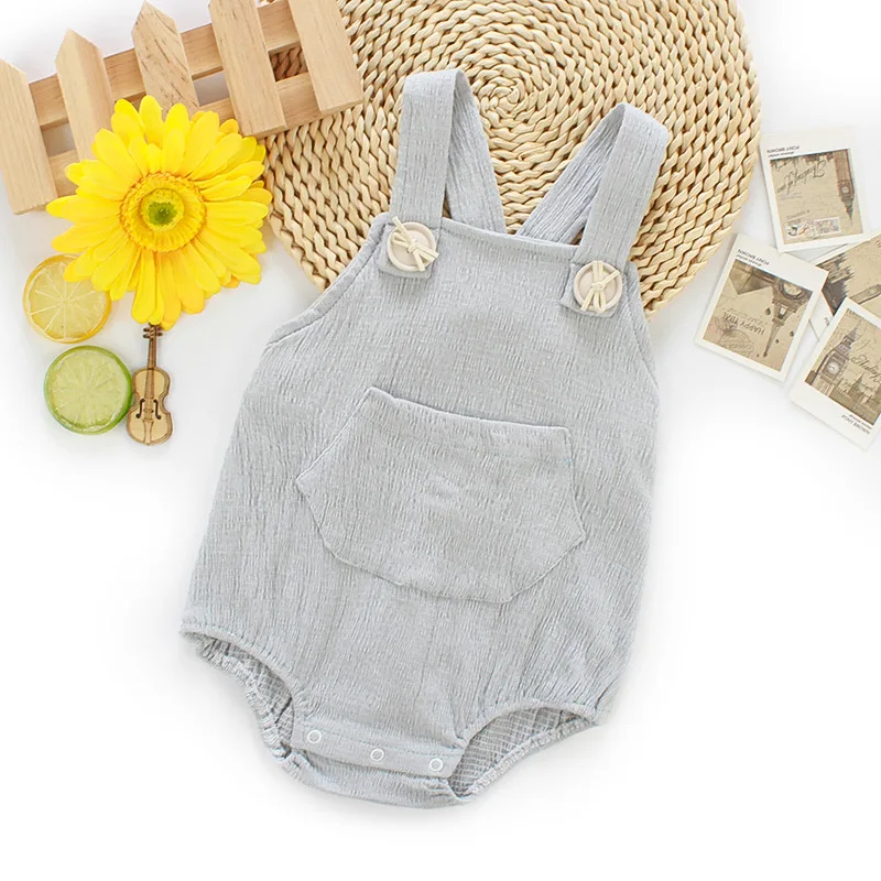 Детские штаны на подтяжках однотонные хлопковые милые комбинезоны для мальчиков