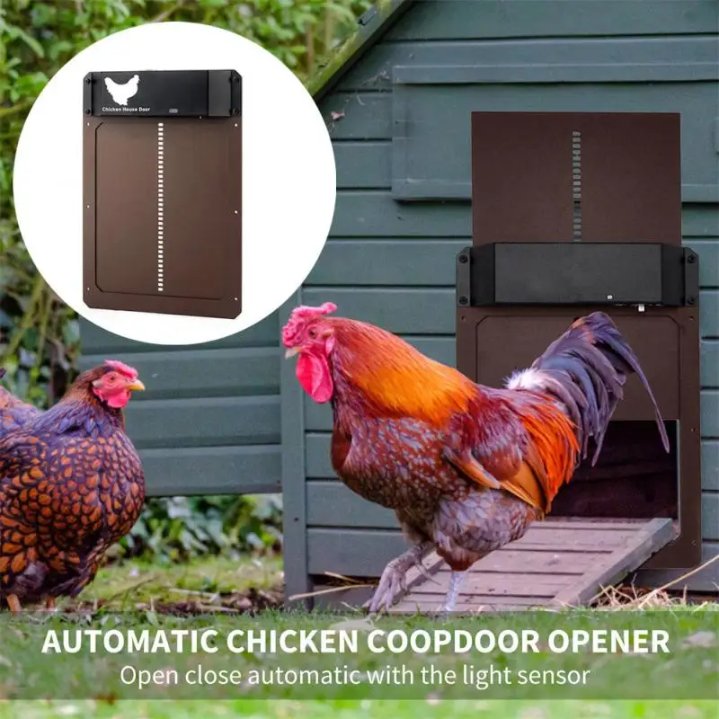 

Automatic Chicken House Door Light Sensing Door Opening Controller Household Farm Breeding Chicken Coop Door Pets Dog Doors