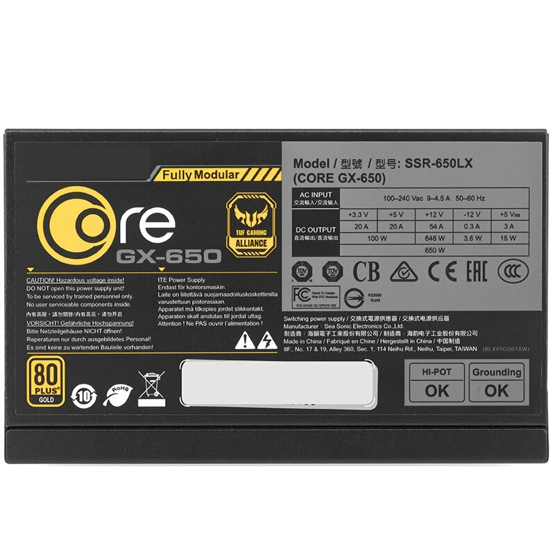 Новый оригинальный блок питания для SeaSonic ATX 80plus золото полный модуль 550W/650W