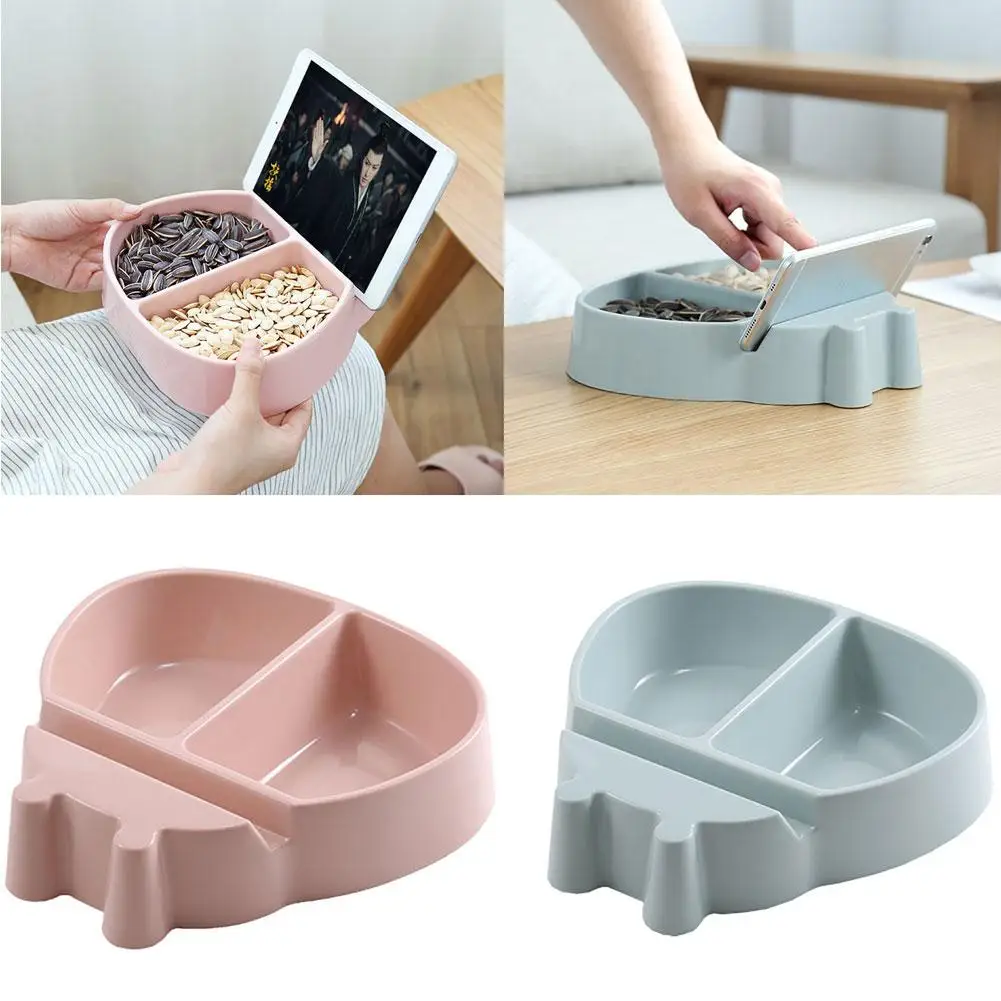 

Dry Fruit Nut Seeds Bowl Snacks Storage Box Plate Phone Holder Stand Organizer Nut plate creative multifunctional snack plate