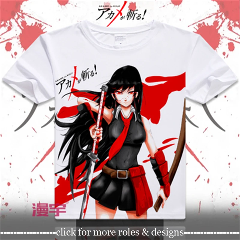 Akame ga Kill! Костюм для косплея из ткани Mine Tatsumi футболка с коротким рукавом детей и