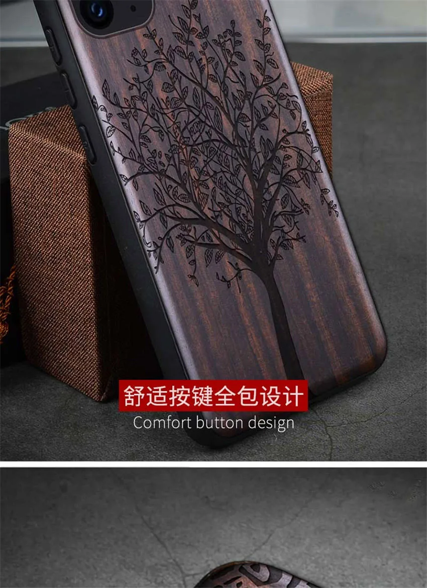 Boogic для iPhone 11 чехол iPhone 11 Pro черное дерево чехол для iPhone 11 Pro Max защитный чехол