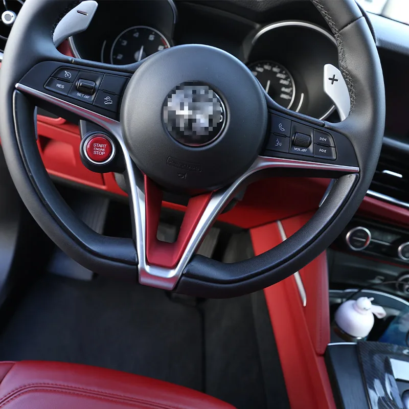 For Alfa Romeo Giulia Stelvio 2017 2018 2019 Car Accessories ABS Steering Wheel U-shaped Frame Trim Interior Modification | Автомобили и