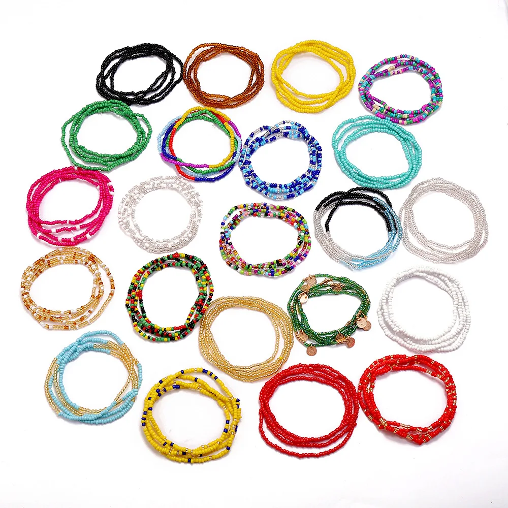 

New One Row Seed Bead Belly Waist Chains Women Sexy Bikini Body Chains Strand Waistband Bohemian Jewelry